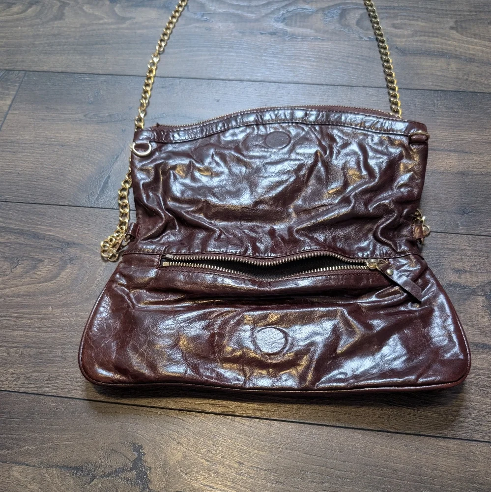 Joseph Charles Brown and Gold Faux Leather Cross‎ Body